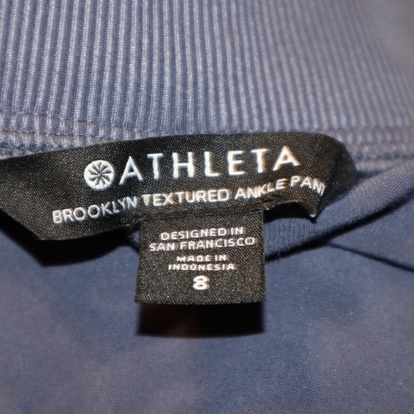 Athleta Brooklyn Textured Ankle Pant#980401Leopard Medieval Violet Size 8 - Picture 12 of 14